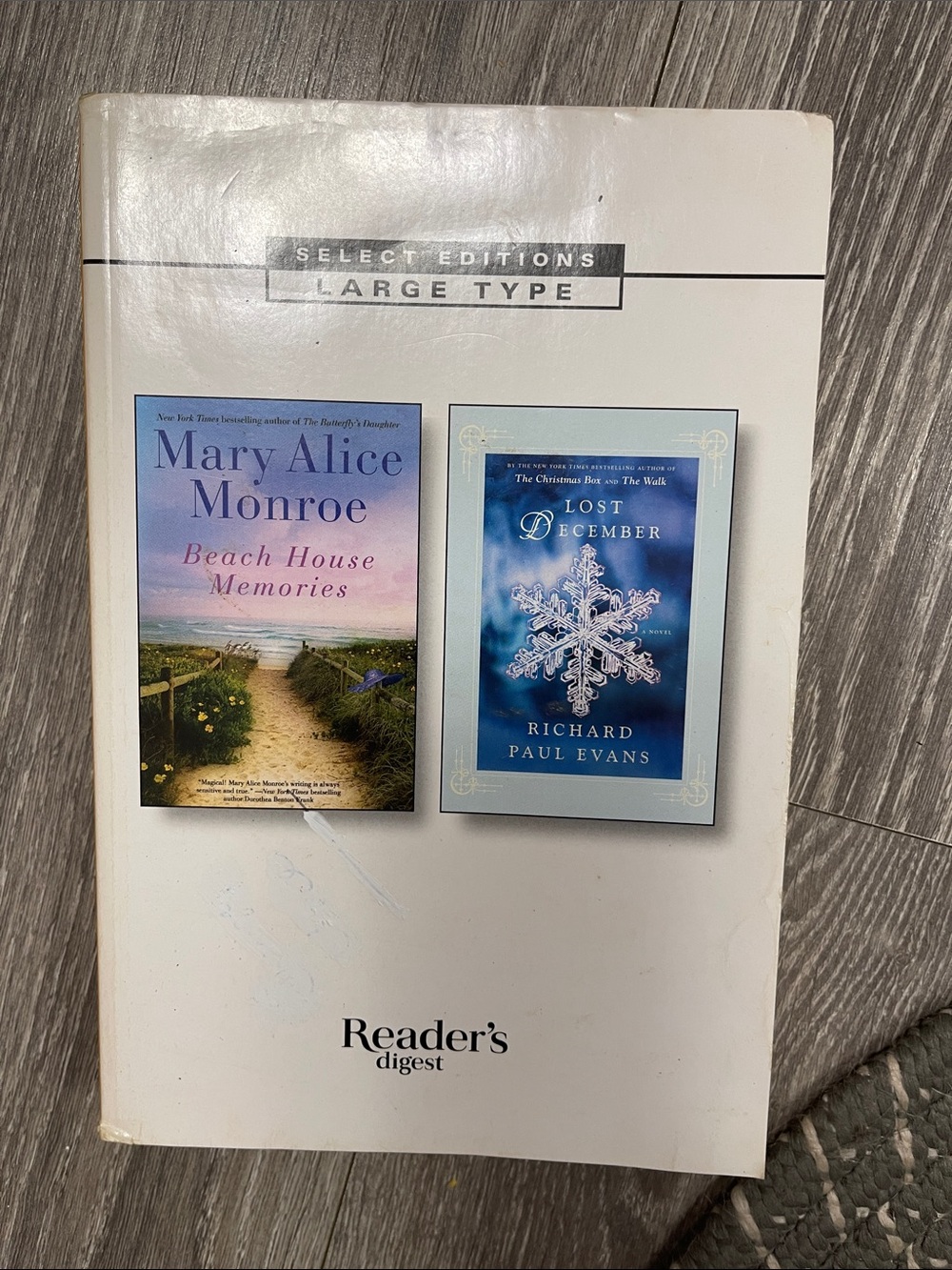 2-1 Book Beach House Memories by Mary  Monroe and Lost December by Richard Evans
